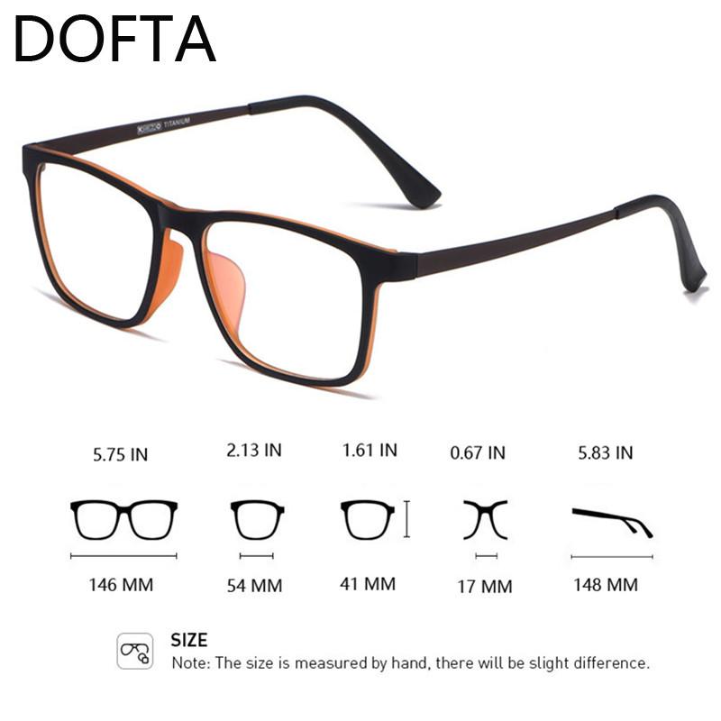 

Оправа для очков DOFTA Ultralight TR90 для мужчин, оптические очки для коррекции близорукости, мужские пластиковые титановые очки для коррекции зрения 5196A