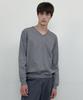 WEDNESDAY OASIS Washable Soft V-Neck Knit_Gray(Wcb6Kn104)
