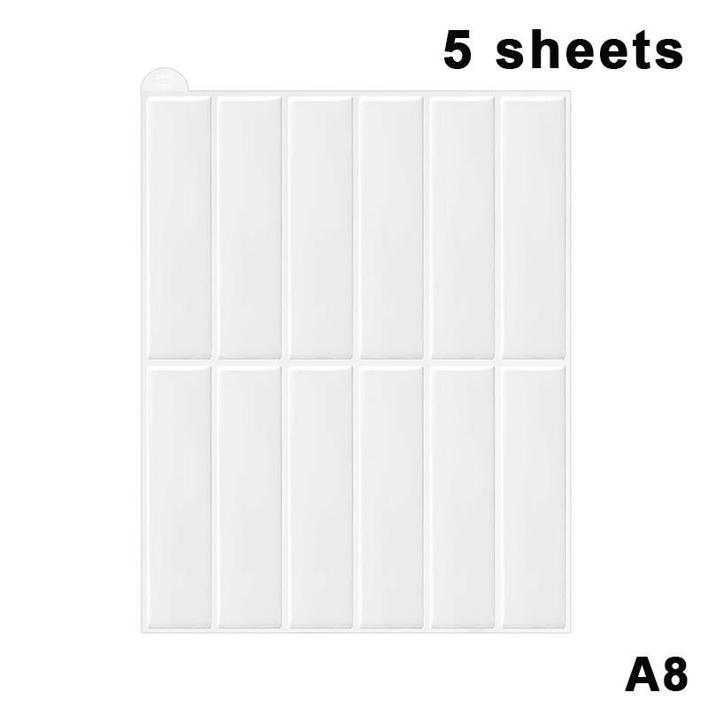 5/10Pcs Non Fading Wall Tile Stickers Peel and Stick Waterproof Oil Proof Heat Resistant for Dining Area Wall Decoration