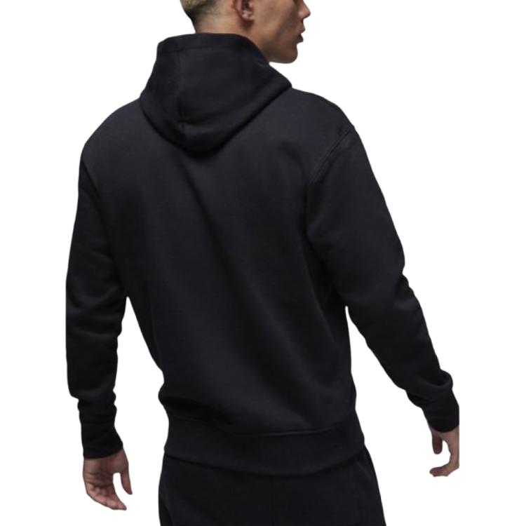 Jordan Letter Print Hooded Pullover Sweatshirt Men Tops Black FD7416-010