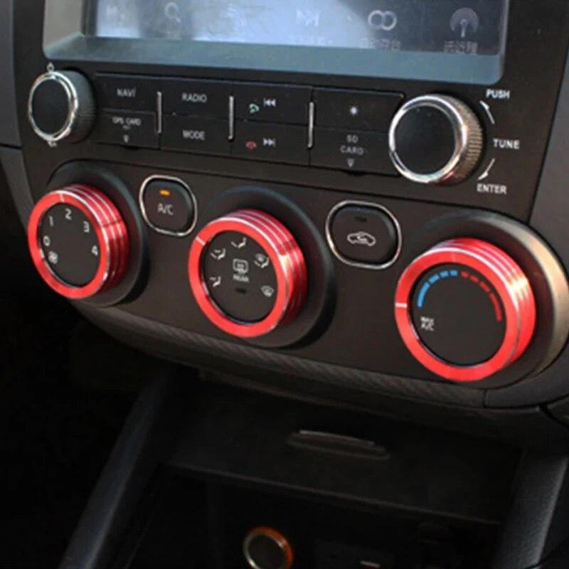 My Good Car  for KIA K3 2015-2018 Aluminum Alloy AC Switch Buttons Cover Air Condition Control Knob Ring Trim