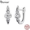 BAMOER Hebillas de Oreja Dobles Nudo Celta de Plata 925 Aros Cuff Hipoalergénicos para Mujer Joyería Antigua Retro Regalo