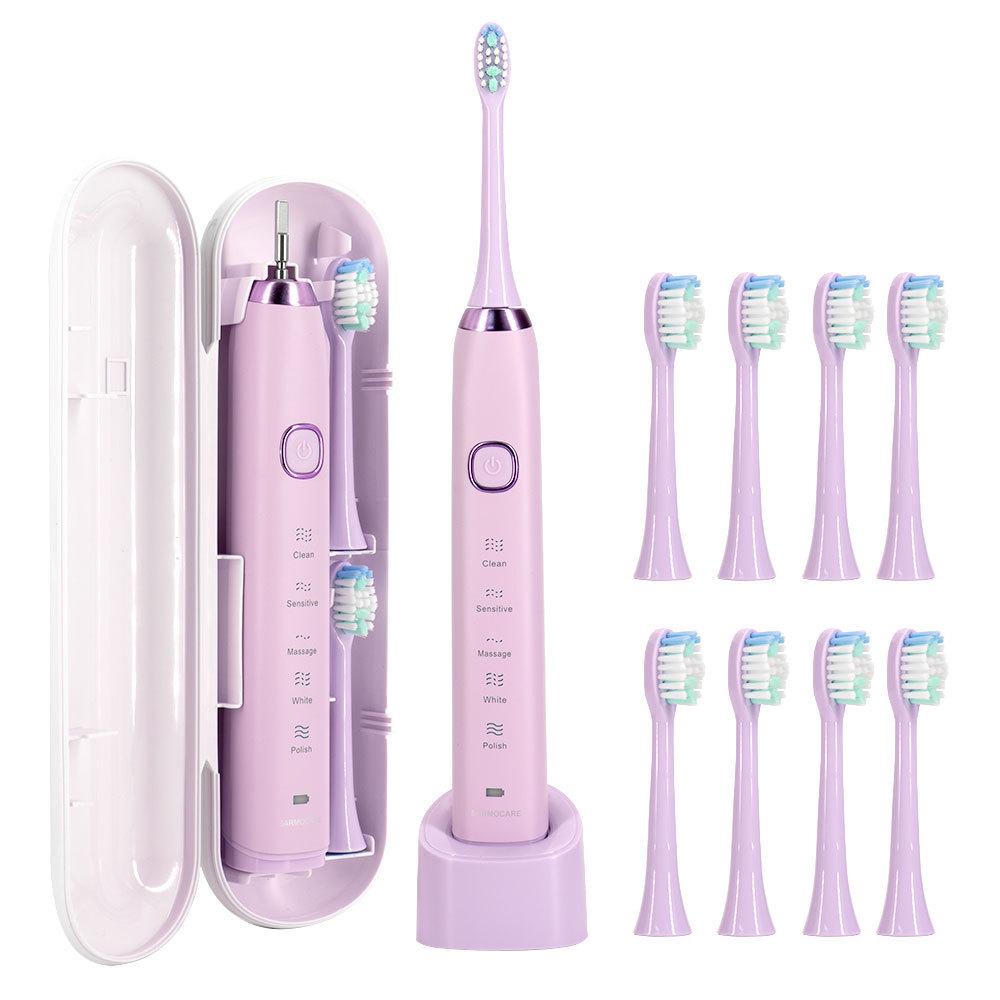 Cross-Border S100 Electric Toothbrush with 8 Heads, 5 Modes, Portable Case & Induction Charging