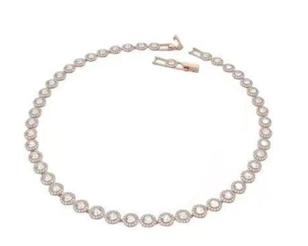 Shijia Kadın Hafif Lüks Kristal Kolye, Bileklik ve Küpe Seti