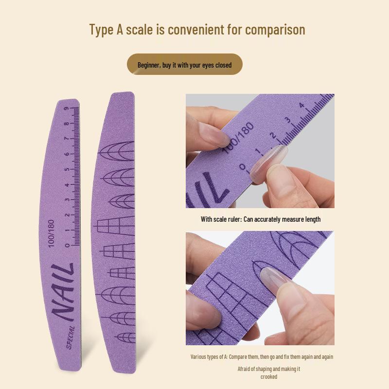 Strisce Lima Unghie Lavabili: Strumento per Manicure Resistente all'Usura e Lucidante con Righello Graduato e Strisce Abrasive per Modellare e Riparare le Unghie.