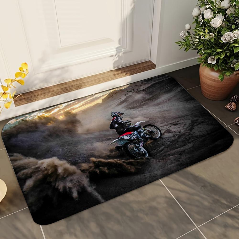 1pc Motorcycle GP Mountain Biking Speed Absorbent Mats Anti-Slip Mats Home Decor Supplies Carpets Home Kitchen Floor Mats