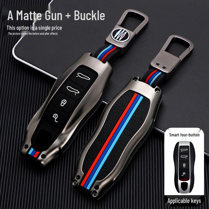 Porsche Cayenne Macan Panamera 718 Key Shell Cover & Modified Keychain Bag.