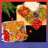 Disposable Thickened Food Container 3 4 5 Compartments with Lid for Canteen Business Meal Delivery