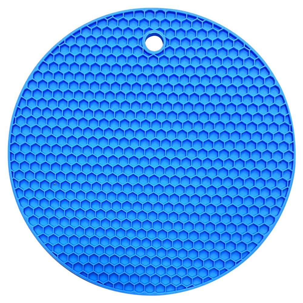 18cm Round Silicone Non-slip Heat Resistant Mat Coaster Cushion Placemat Pot Holder Kitchen Accessories