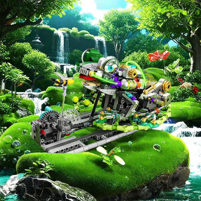 898pcs LATEST Mechanical Frog Construction Kit Insect Animals Construction Bricks Model Power Motor Gift Idea ideal for Kid Christmas Birthday Gifts