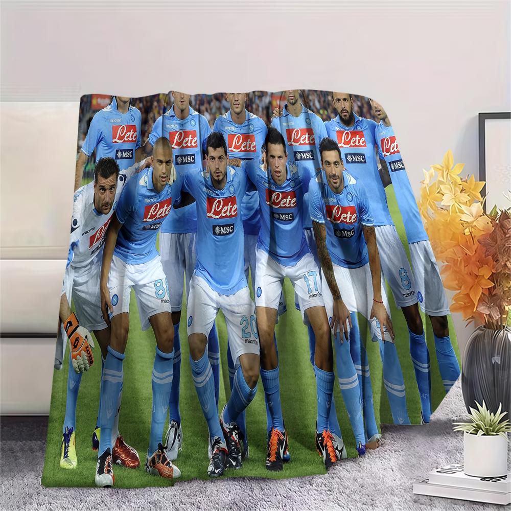 Napoli Football Team,pattern Flannel Blanket, High quality Comfortable for All Seasons, Home Decor, Warmth and Comfort, Perfect for Gifts.