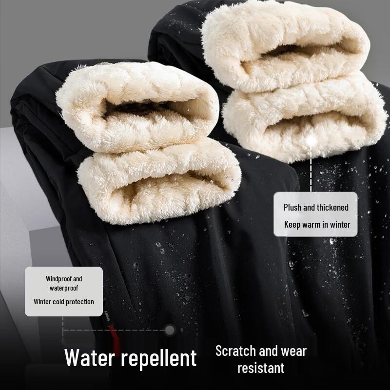 Lonsa Unisex Winter Fleece-Lined Thermal Windproof Waterproof Pants