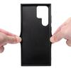 DENIOR For Samsung Galaxy S25 Ultra Case Card Holder Kickstand Leather + PC + TPU Phone Cover