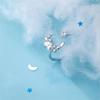 New Fashion Crystal Star Pearl 925 Sterling Silver Jewelry Temperament Personality Moon Sweet Opening Rings TYB069