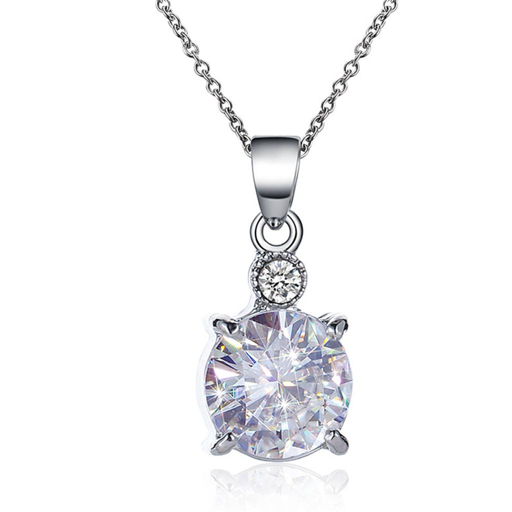 Zircon Crystal Earring Necklace Set Of Modern Style Brewer Round