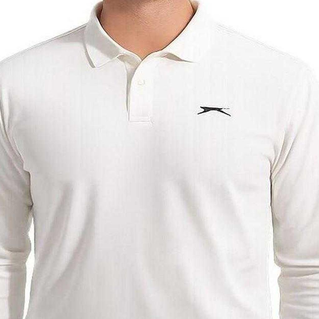 Slazenger Mens Logo Long-Sleeved Cricket Shirt