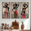 Afrikanische Stammes-Schwarze Frauen Leinwanddruck Malerei Abstrakte Figur Großes Poster Wandkunst Bild für Wohnzimmer Heimdeko