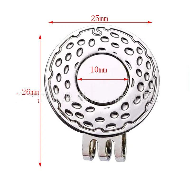 

New golf hat cap clip clipper Marks 25mm round coin-charactor silver ball position mark with magnet golf training aids unisex