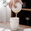 Gold Inlaid Jade White Porcelain Tea Set