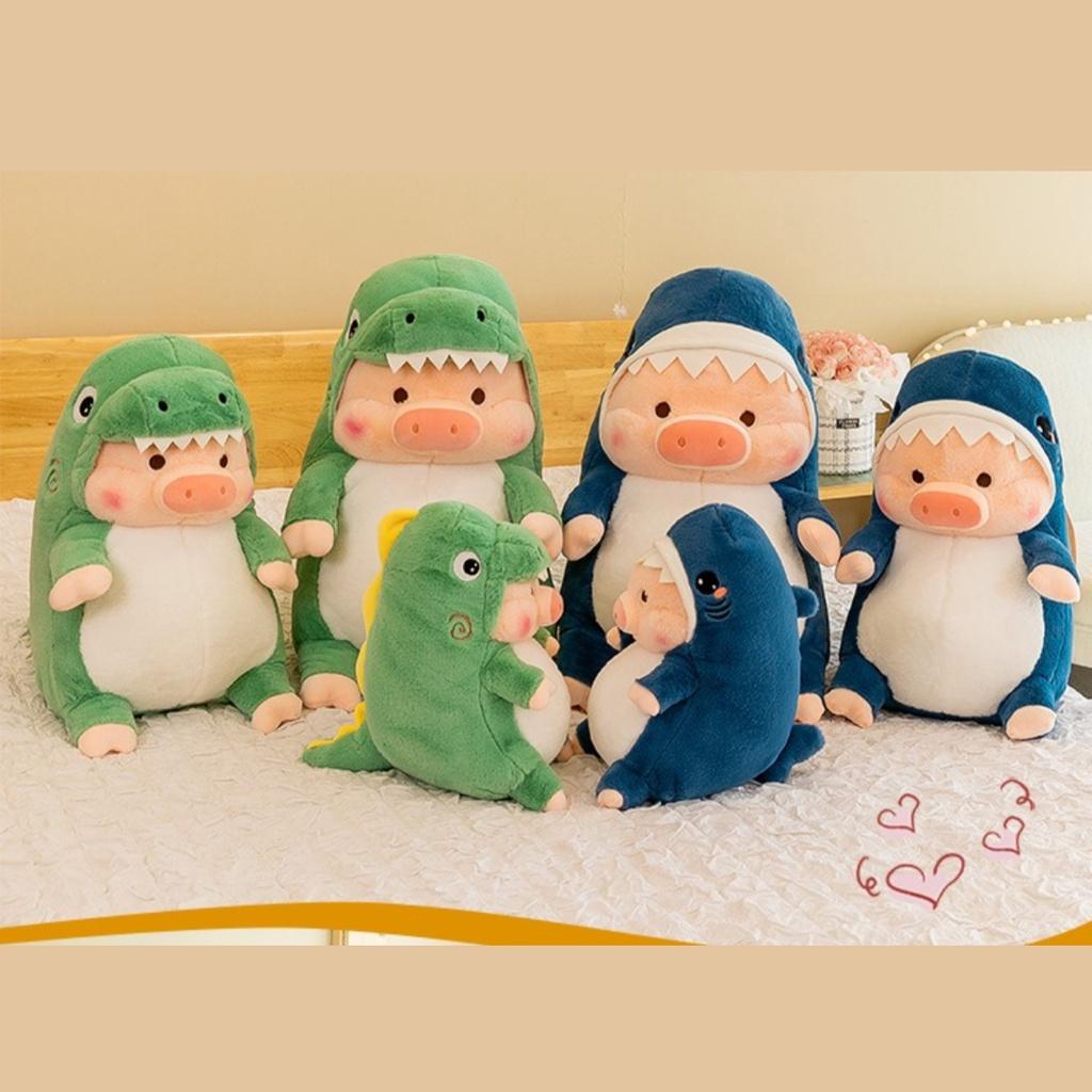 Cute Dinosaur And Shark Pig Plush Toy Pillow For Kids, Girls Large Stuffed Animal Doll Gift