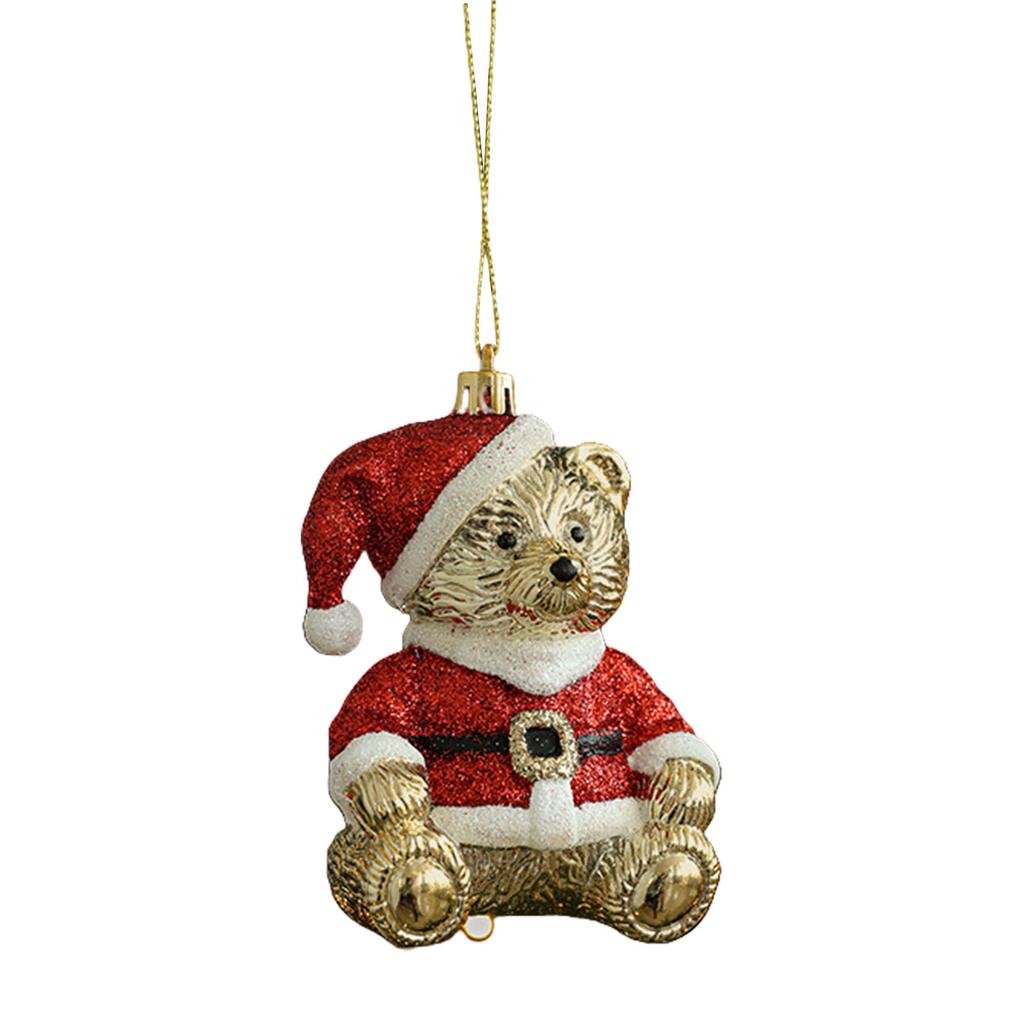 Christmas Tree Decoration Shimmering ABS Tree Hanging Ornament for Door Mantels Wreath Winter Holiday Party Decoration