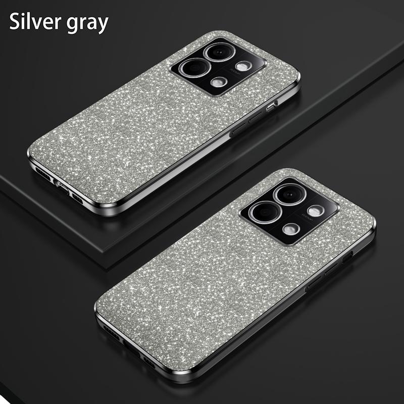 Pro pouzdro Redmi Note 13 Bling Luxusní Elektroplátované Třpytivé Pouzdro Pro Xiaomi Redmi Note 13 Pro Nárazuvzdorný Měkký Nárazník Průhledný Kryt
