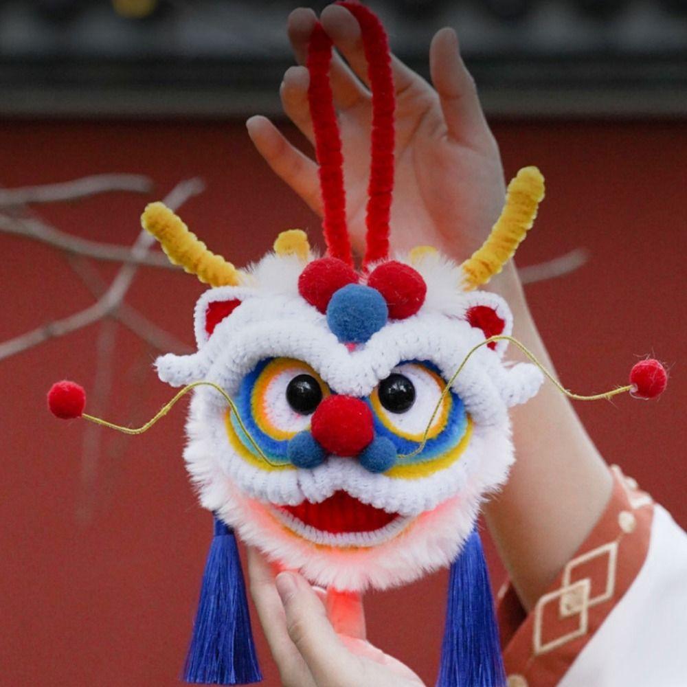 Ręczna Latarnia Ręcznie Robiona Pluszowa Rzemiosło Noworoczne Dekoracja Chiński Zodiak Wąż Chiński Nowy Rok