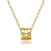 Light Luxury White Gold Moissanite Small Savage Waist Necklace Women Mirror Honeycomb Light Luxury Niche Collarbone Set Ch