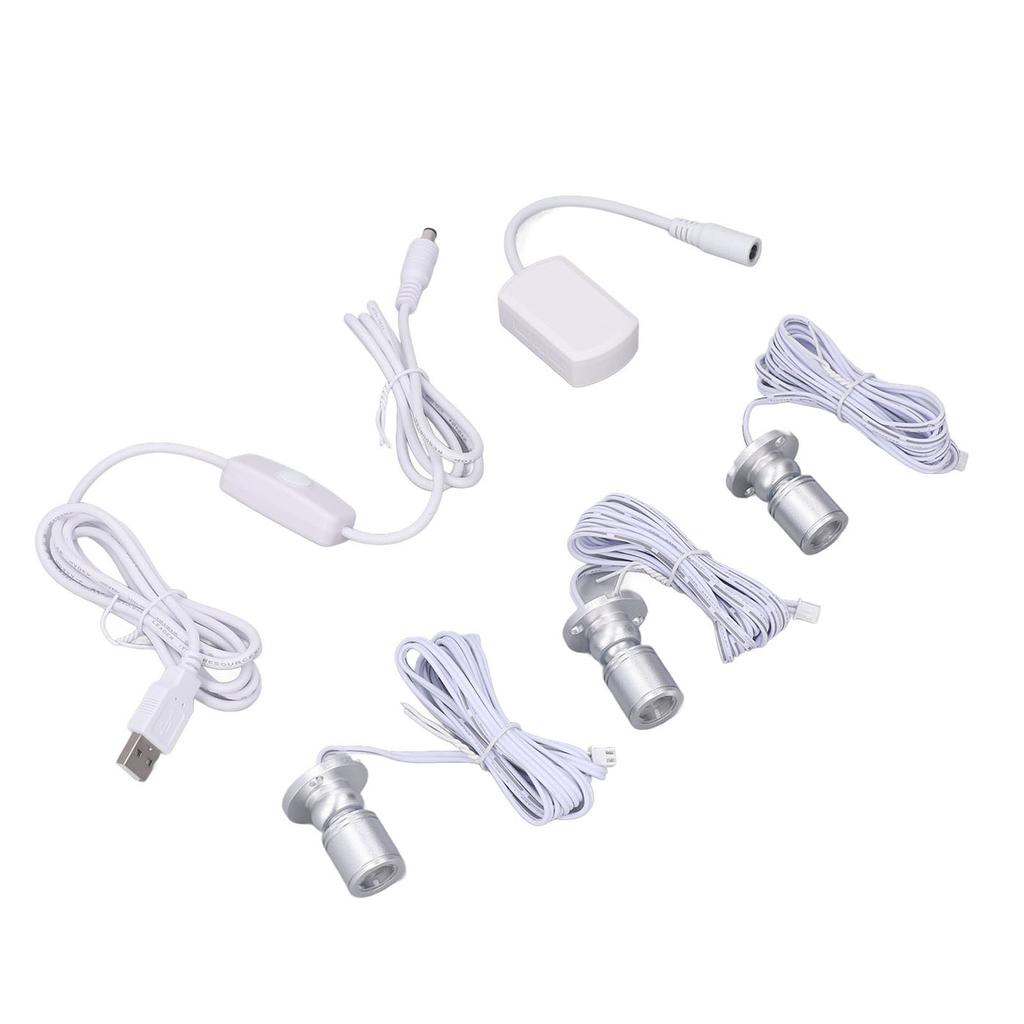 Mini LED Spot Lights 5V USB Showcase Display Light 1 to 3 Dimmable Small Cabinet Light for Jewelry