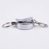 1pcs All Metal Easy Pull Buckle 4 High Resilient Telescopic Rope Key Ring Anti-theft Stretch Keychain