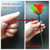 1pc Classic Couple Confession Magic Folding Rose Magic Props, Empty Handed Flower Close-up Magic