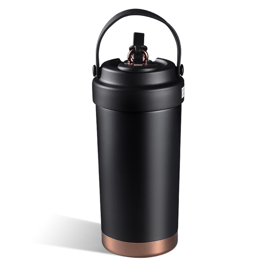 Ceramic Interior Thermal Cup for Women Large Capacity Double Layer Insulated Straw Water Bottle Leak Proof Drinkware