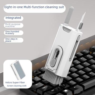 Device Cleaning Kit: Screen Cleaner, Dust Removal Brush, Phone Gap Pen, Earphone Cleanser, Notebook Wipe