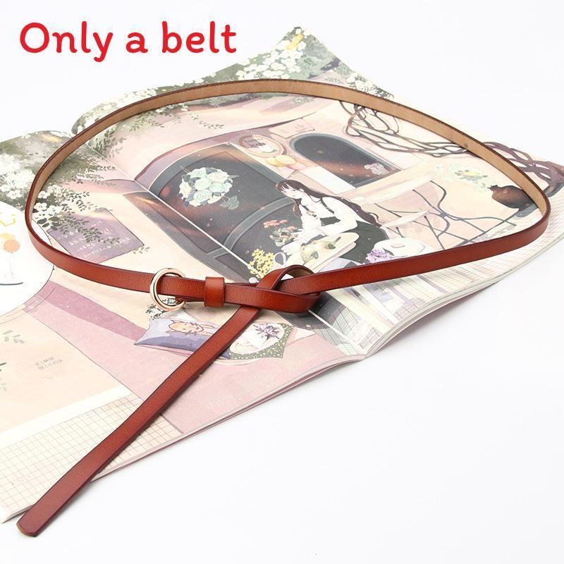

Leather Waist Belt For Dresses And Coats With Tie Closure For Everyday Fashion