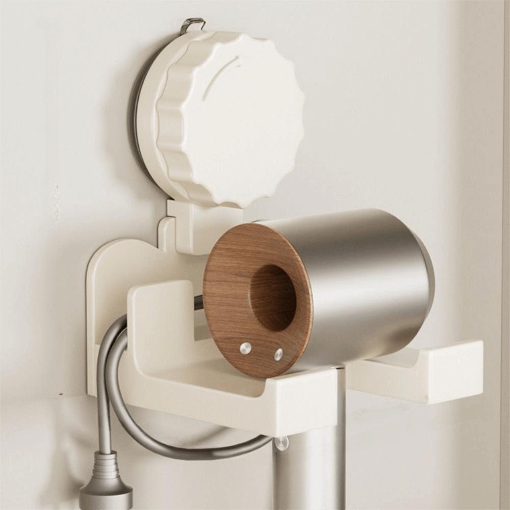 Strong Suction Cup Suction Cup Hair Dryer Holder No Damage To Wall Easy Installation Hair Dryer Storage Hanger Removable Design