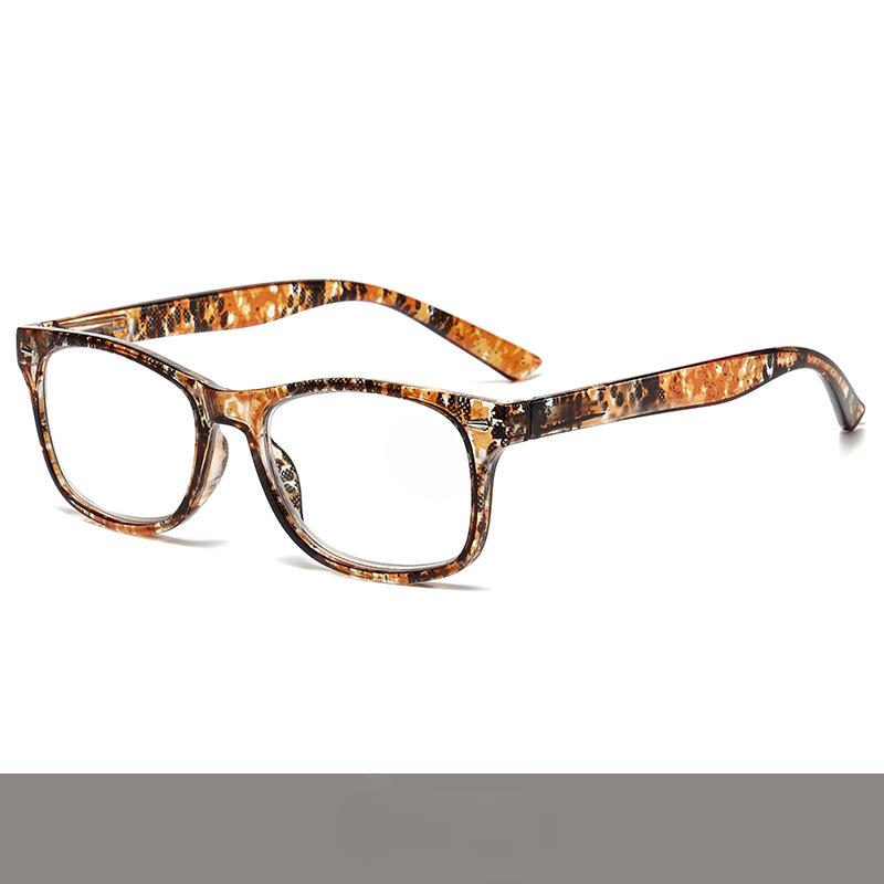 

Anti Blue Light Reading Glasses Floral Print PC Frame Presbyopia Eyeglasses Fashion Cat Eye Eyewear Far Sight Glasses +400 degrees коричневый