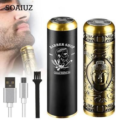 Rasoio elettrico portatile Rasoio ricaricabile USB Mini rasoio elettrico con spazzola per la pulizia e tagliacapelli per naso Rasoio elettrico per uomo