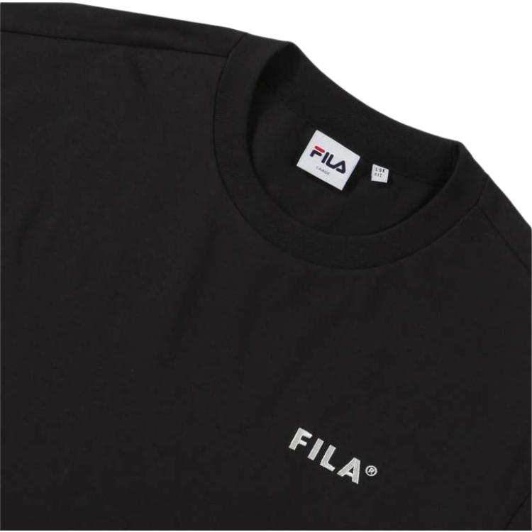 New FILA Set-in Sleeve T-Shirt Men's Black FS2RSE2112X-BLK