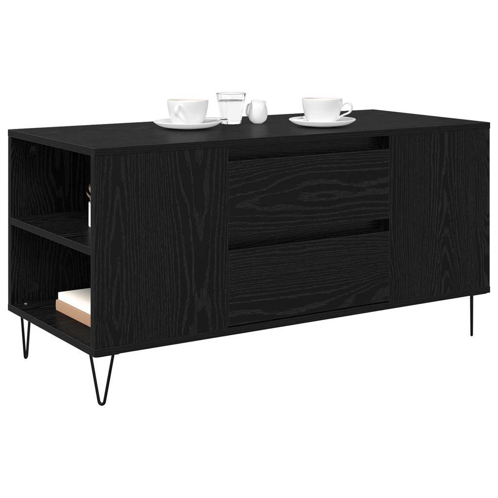 Coffee Table Black Oak Effect 102 x 44.5 x 50 cm