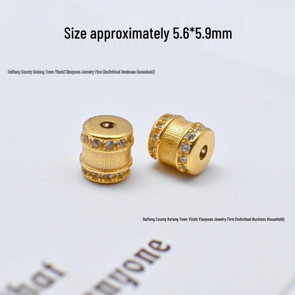 24K Gold-Plated S925 Sterling Silver Hexagram Spacer Beads & Feather Pendant for DIY Jewelry.