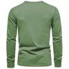 2023 Men's European & American Henley Collar Long Sleeve Solid Casual T-Shirt