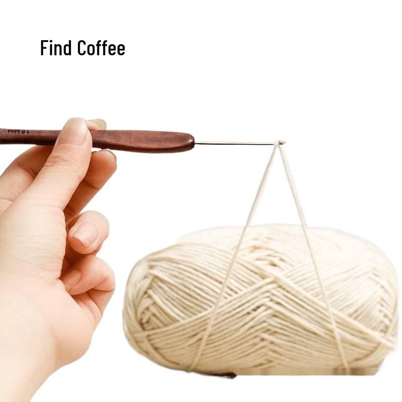 Jinlan Blood Sandalwood Handle Crochet Hook - Handmade Micro Crochet Knitting Tool with Non-slip Design