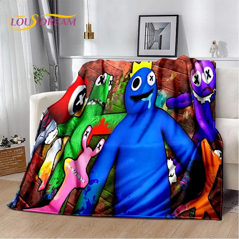 3D Game R-Rainbow Friends Cartoon Blanket,Soft Throw Blanket for Home Bedroom Bed Sofa Picnic Travel Office Cover Child Gift