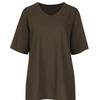 Shop   Women Slub CoTTon Loose FiT V Neck T shirT whiTe Dai Wsh 0521