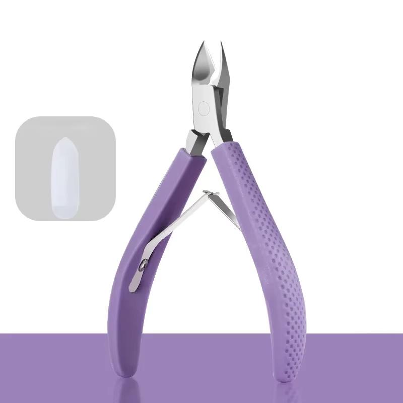 Cuticle Nippers Nail Clipper For Ingrown Stainless Steel Manicure Cuticle Scissors Non-Slip Dead Skin Remover Pedicure Tools HOT