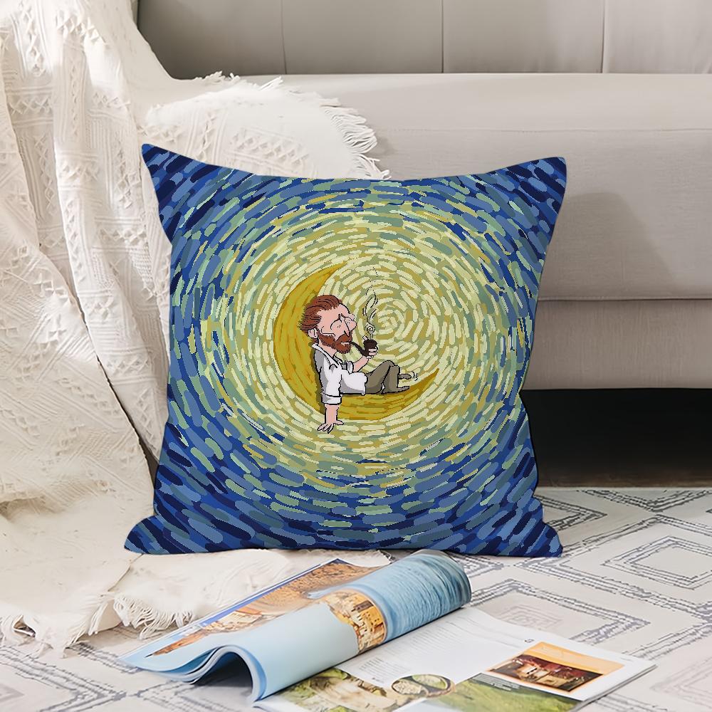 Art Van Gogh Pillow Case Office Cushions Suitable For Sofa Car Bedroom Decorative Cushion Cover