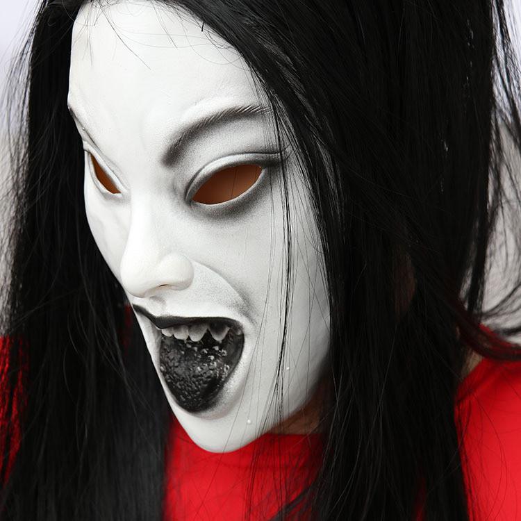 Female Ghost Mask Latex Costume Accessory For Horror Themed Events