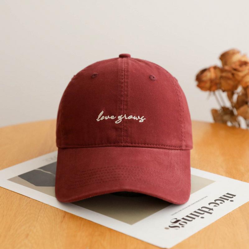 Letter Embroidery Baseball Cap Unisex Wide Brim Cap Spring Visor Fashionable Versatile Adjustable