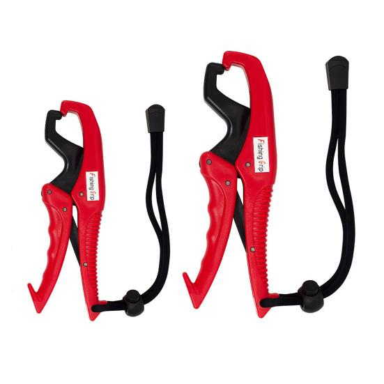 2Pcs Floating Fish Lip Gripper Set Ergonomic Handle Safety Locking Mechanism Non-Puncture Fish Control Pliers Tools with Lanyard