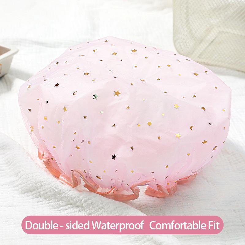 Shower Bath Cap Girl Luxury Women's Reusable Shower Cap Donuts for Hair Swimming Cap Shower Bonnet Douche